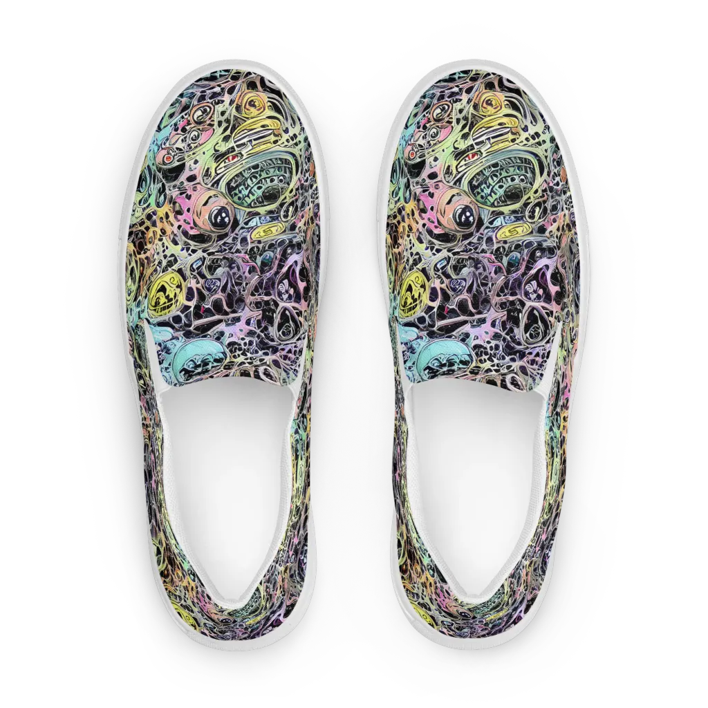 Prism Anarchy on Women's Slip-On Canvas Shoes — Front