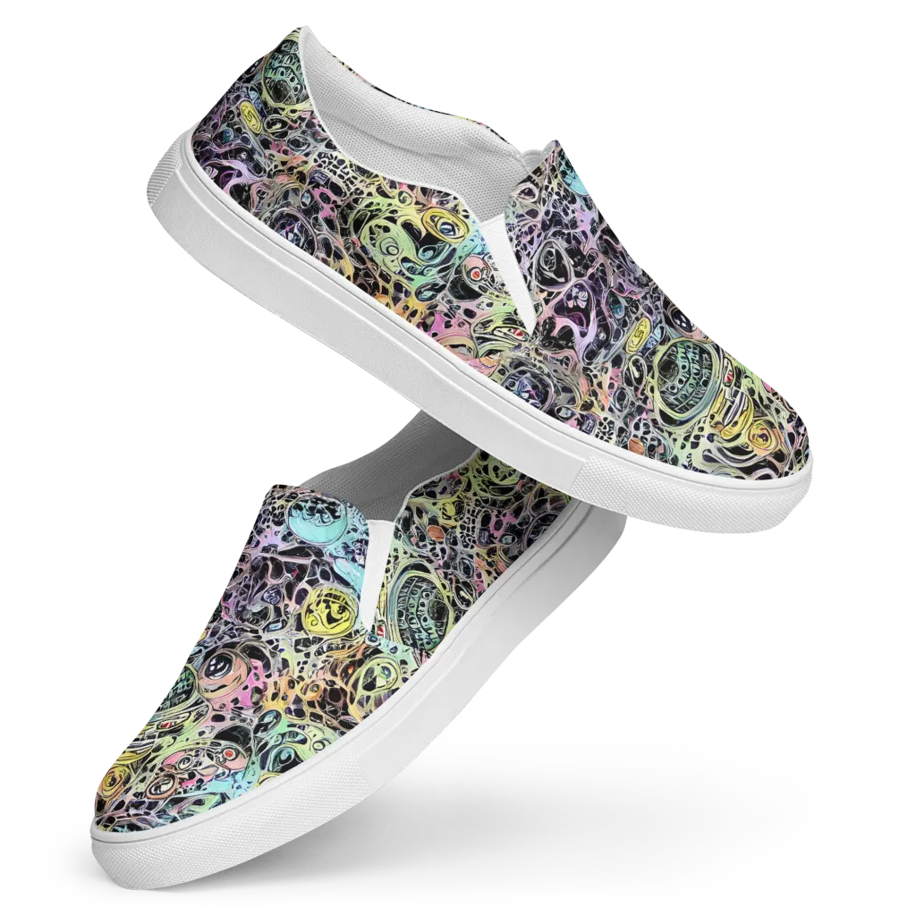 Prism Anarchy on Women's Slip-On Canvas Shoes — Front