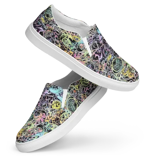 Prism Anarchy on a Women's Slip-On Canvas Shoes
