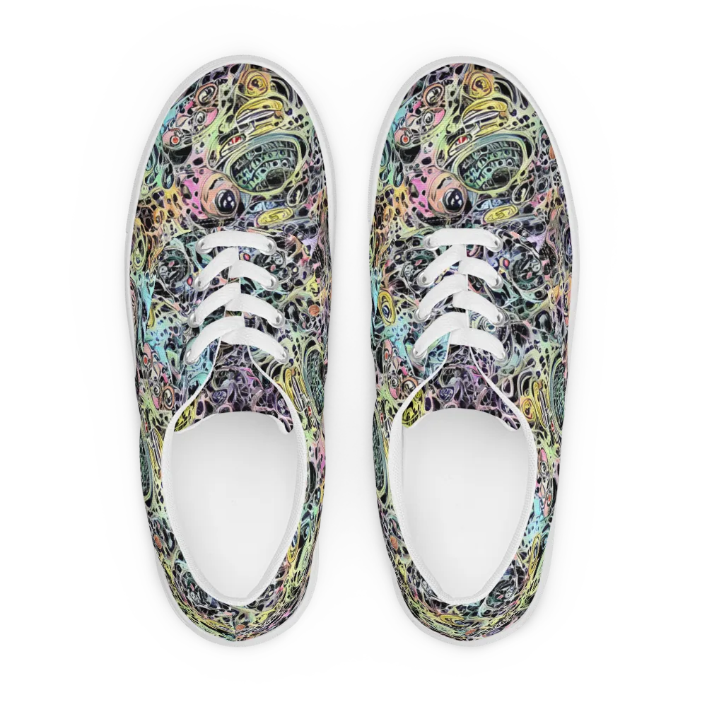 Prism Anarchy on Men's Lace-Up Canvas Shoes — Front
