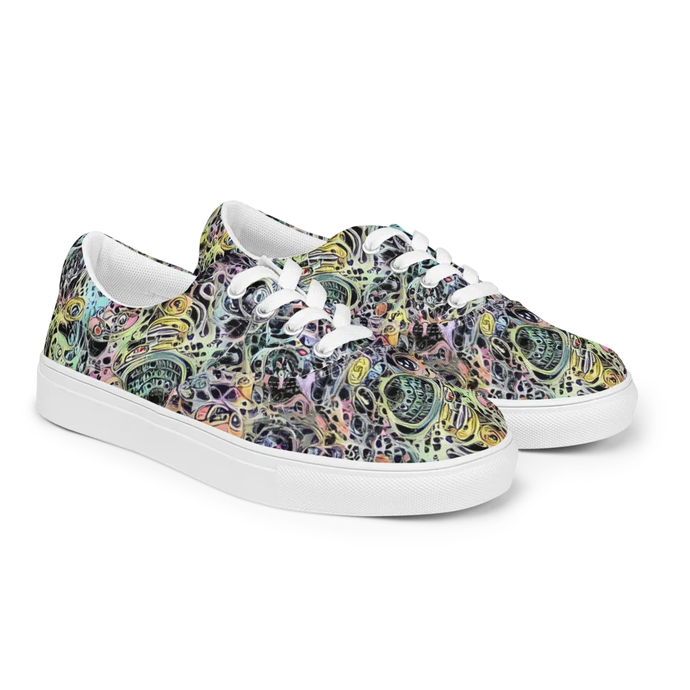 Prism Anarchy on Men's Lace-Up Canvas Shoes — Right Front