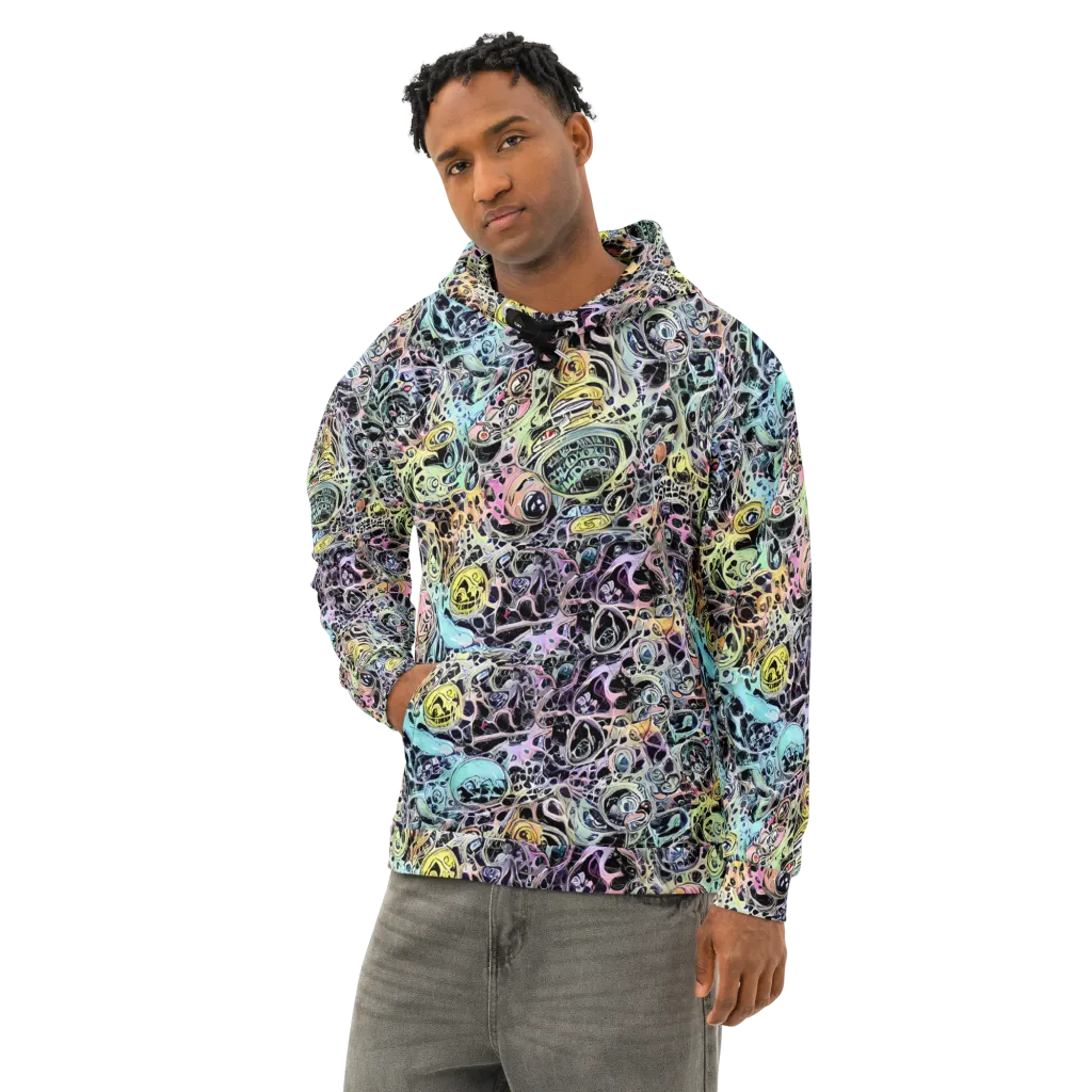 Prism Anarchy on Cotton Hoodie — Left Front
