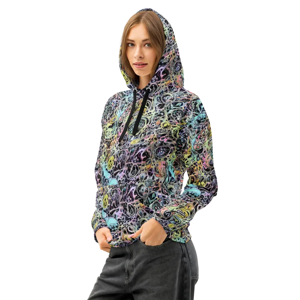 Prism Anarchy on Cotton Hoodie — Left Front