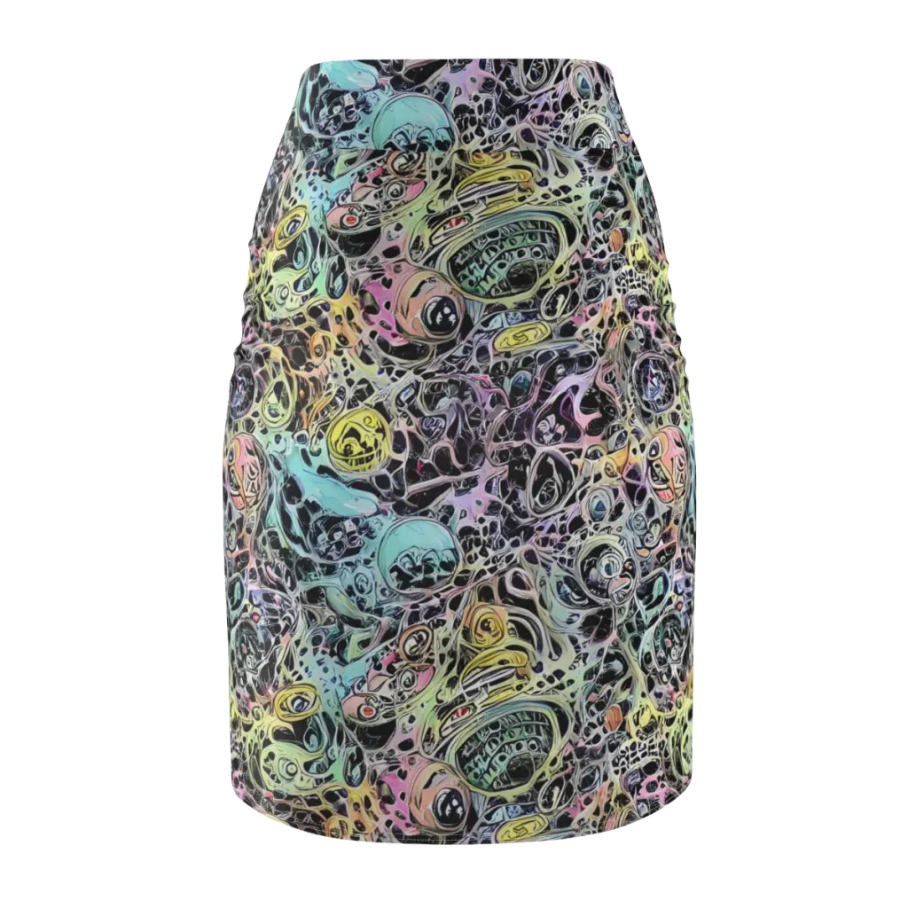 Prism Anarchy on Pencil Skirt — Back