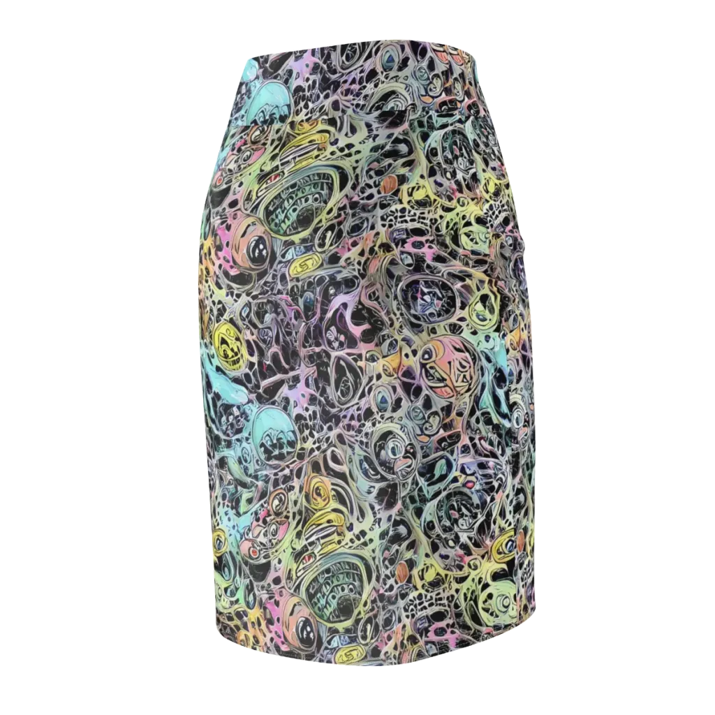Prism Anarchy on Pencil Skirt — Back Side
