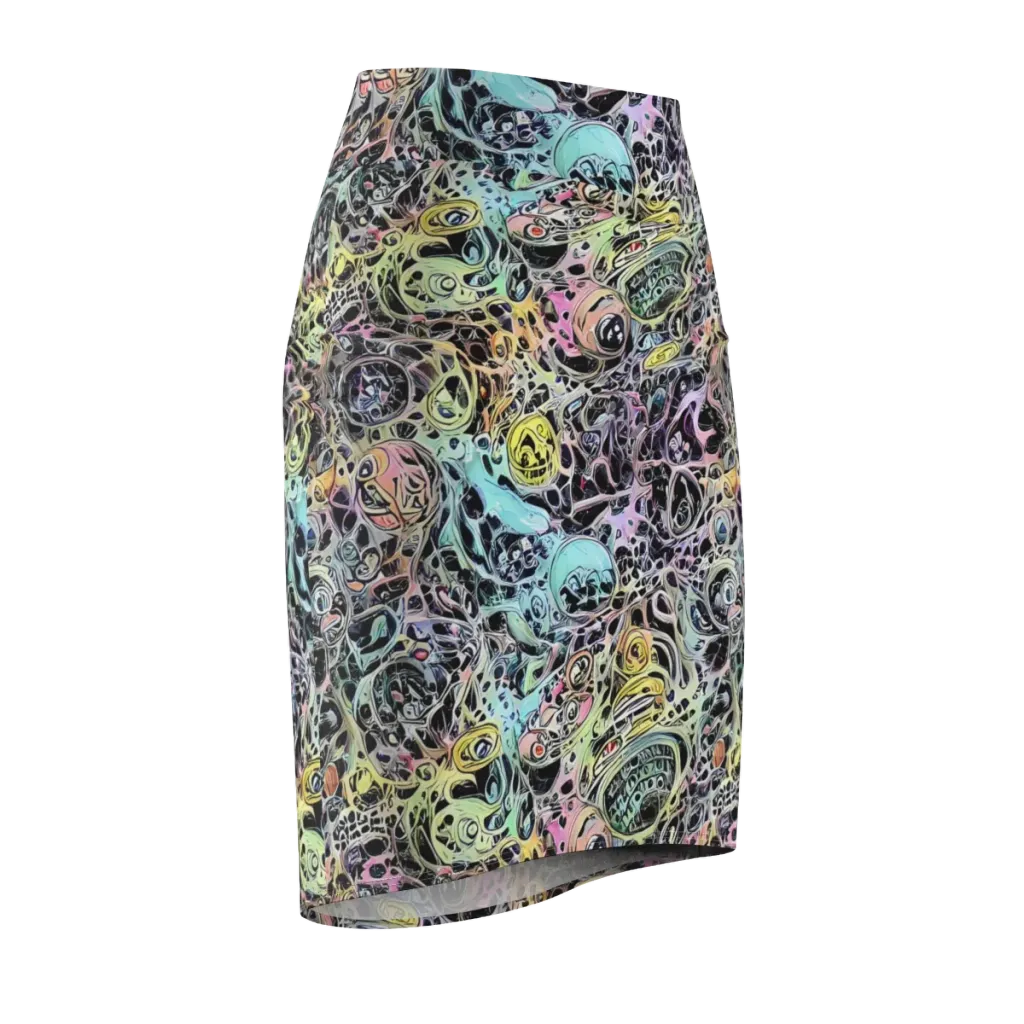 Prism Anarchy on Pencil Skirt — Front Side