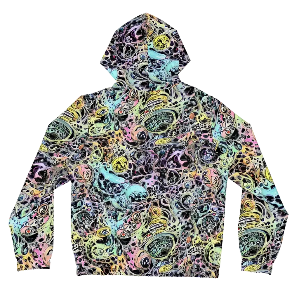Prism Anarchy on Women's Full-Zip Hoodie — Back