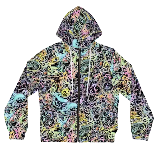 Prism Anarchy on a Women's Full-Zip Hoodie