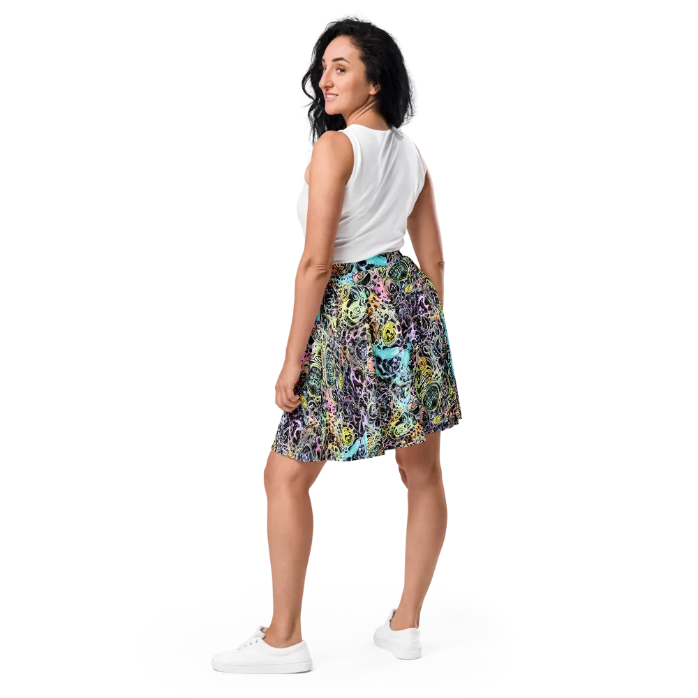 Prism Anarchy on Skater Skirt — Back