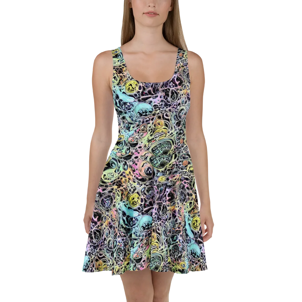 Prism Anarchy on Skater Dress — Front