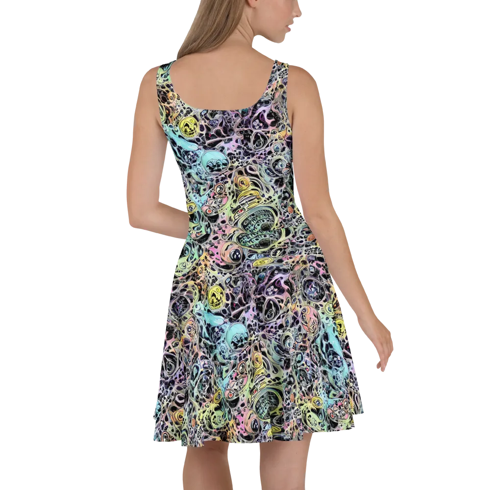 Prism Anarchy on Skater Dress — Back