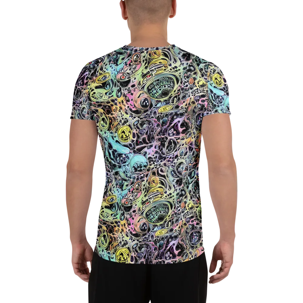 Prism Anarchy on Men's Athletic T-Shirt — Back