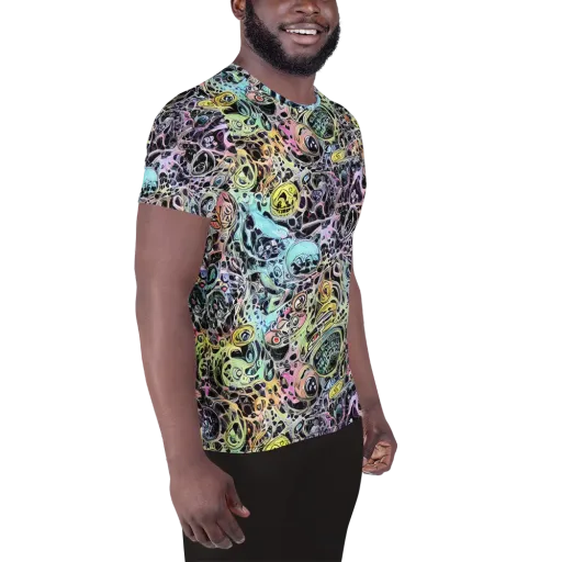 Prism Anarchy on a Men's Athletic T-Shirt