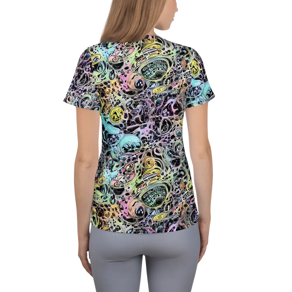 Prism Anarchy on Women's Athletic T-Shirt — Back