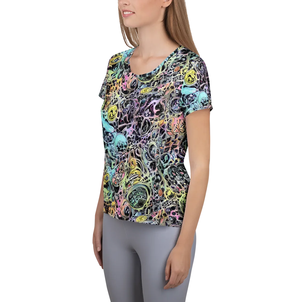 Prism Anarchy on Women's Athletic T-Shirt — Left