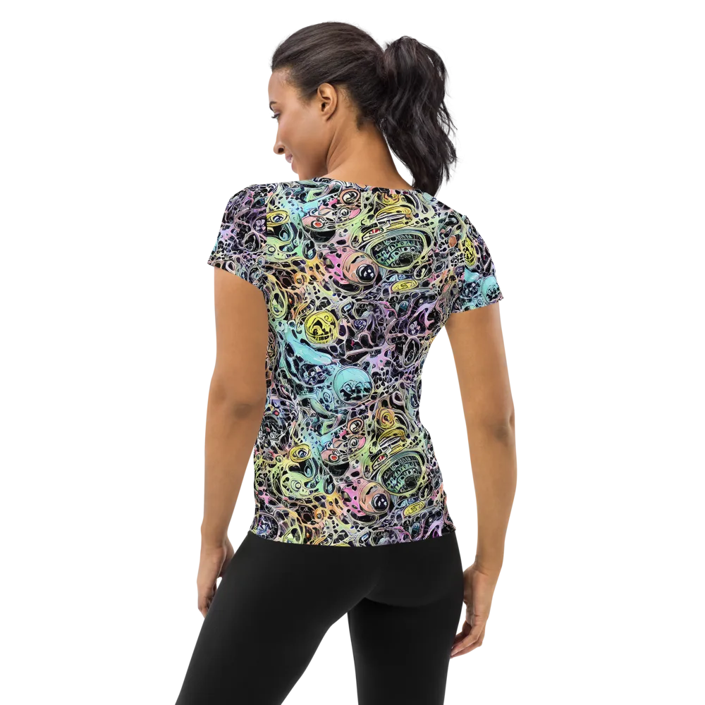 Prism Anarchy on Women's Athletic T-Shirt — Back