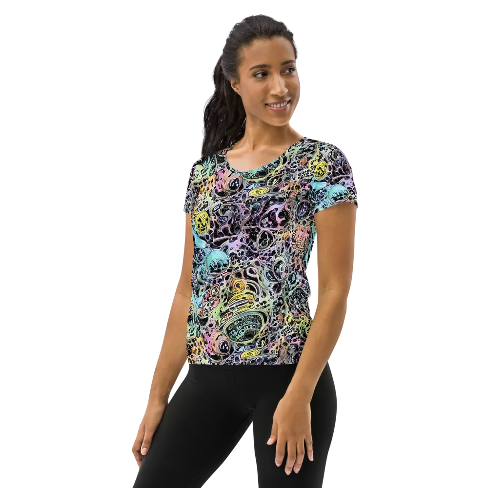 Prism Anarchy on Women's Athletic T-Shirt — Left