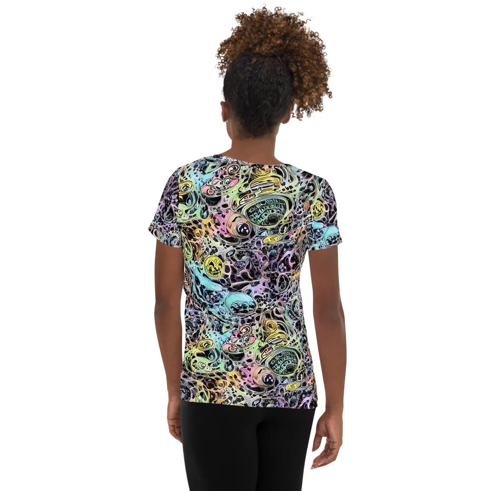 Prism Anarchy on Women's Athletic T-Shirt — Back