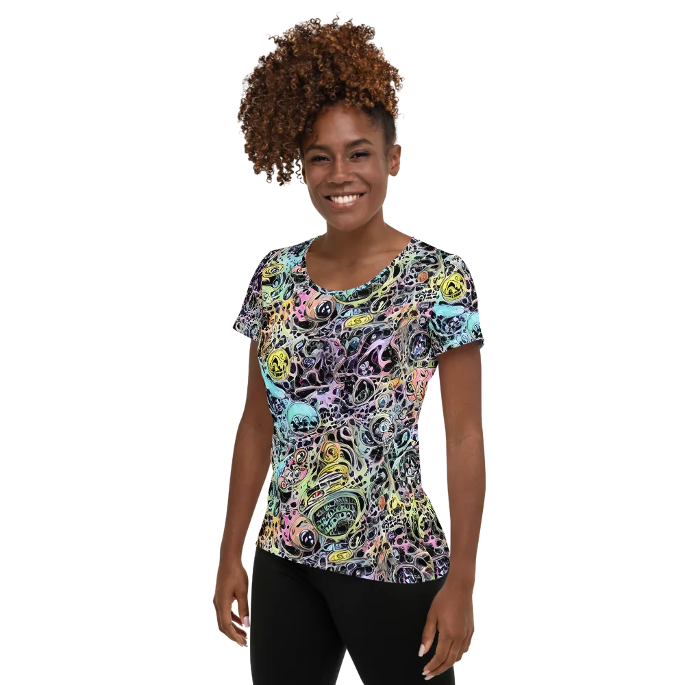 Prism Anarchy on Women's Athletic T-Shirt — Left