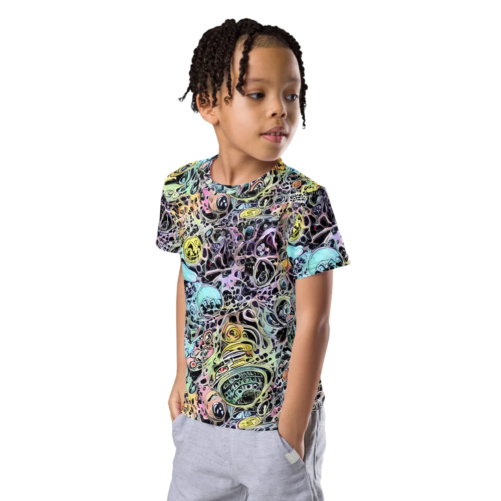 Prism Anarchy on Kids Crew Neck T-Shirt — Left Front