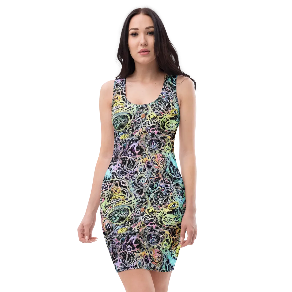 Prism Anarchy on Bodycon Dress — Front