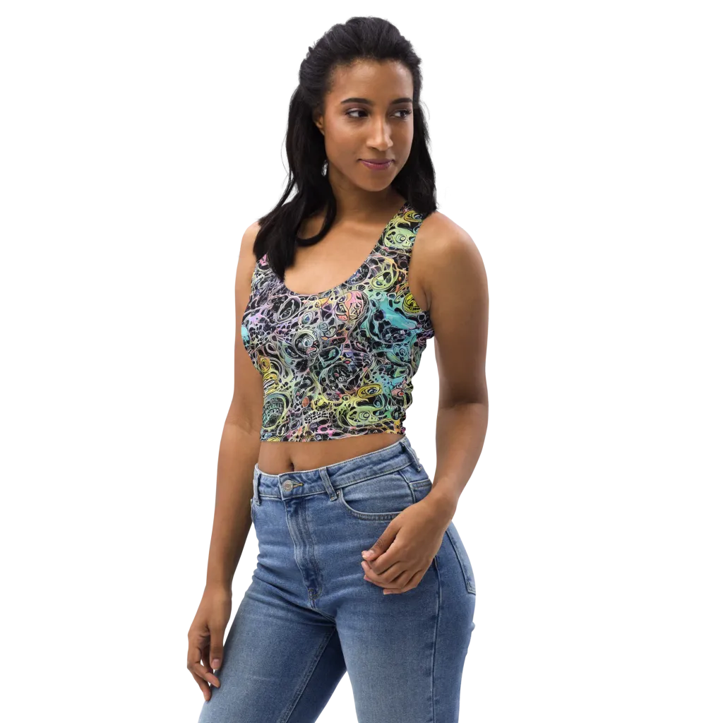 Prism Anarchy on Crop Top — Left Front