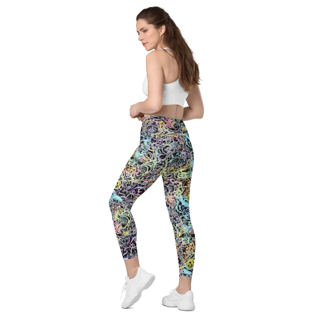 Prism Anarchy on Leggings with Pockets — Left Back