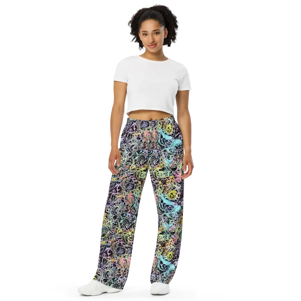 Prism Anarchy on Wide-Leg Pants — Front