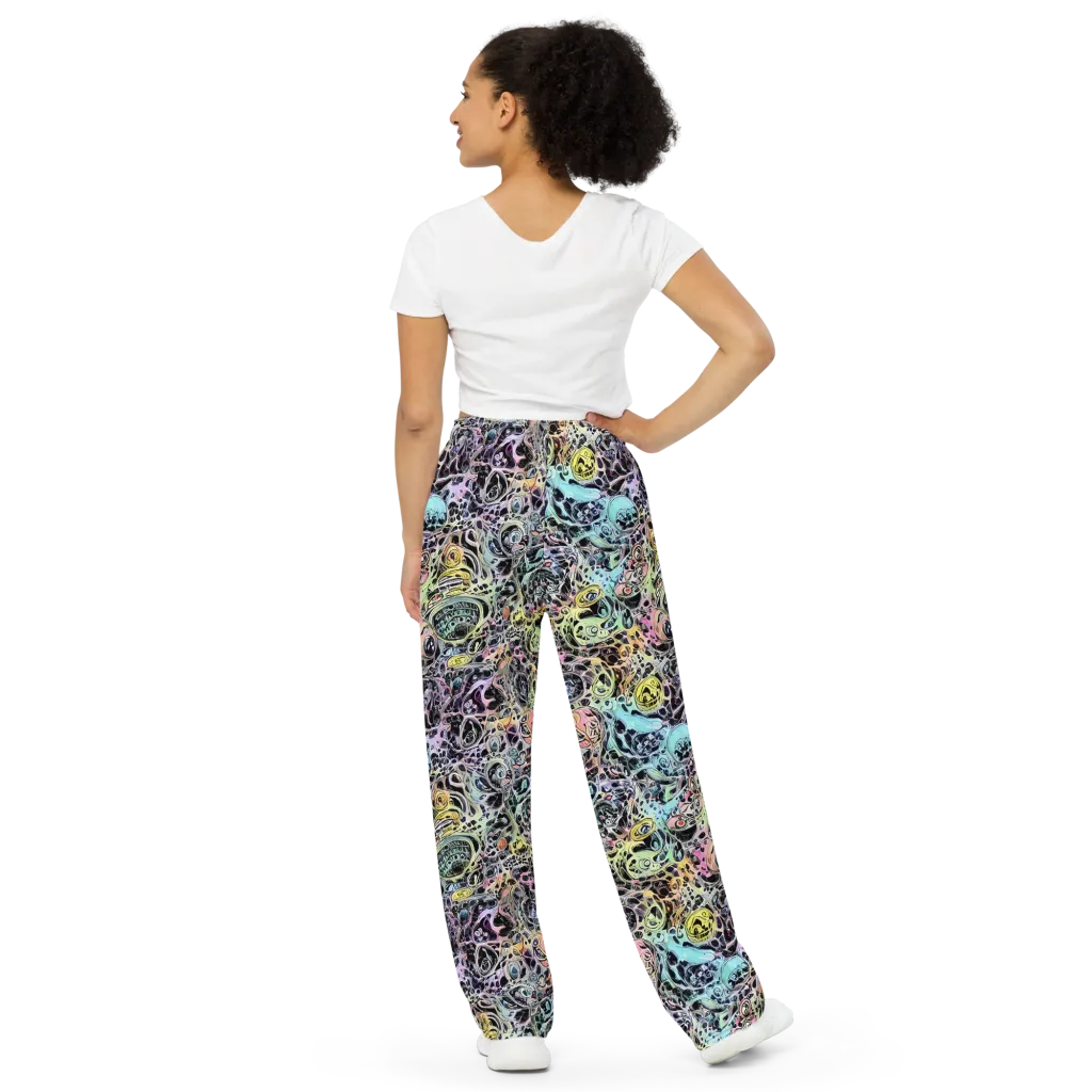 Prism Anarchy on Wide-Leg Pants — Back