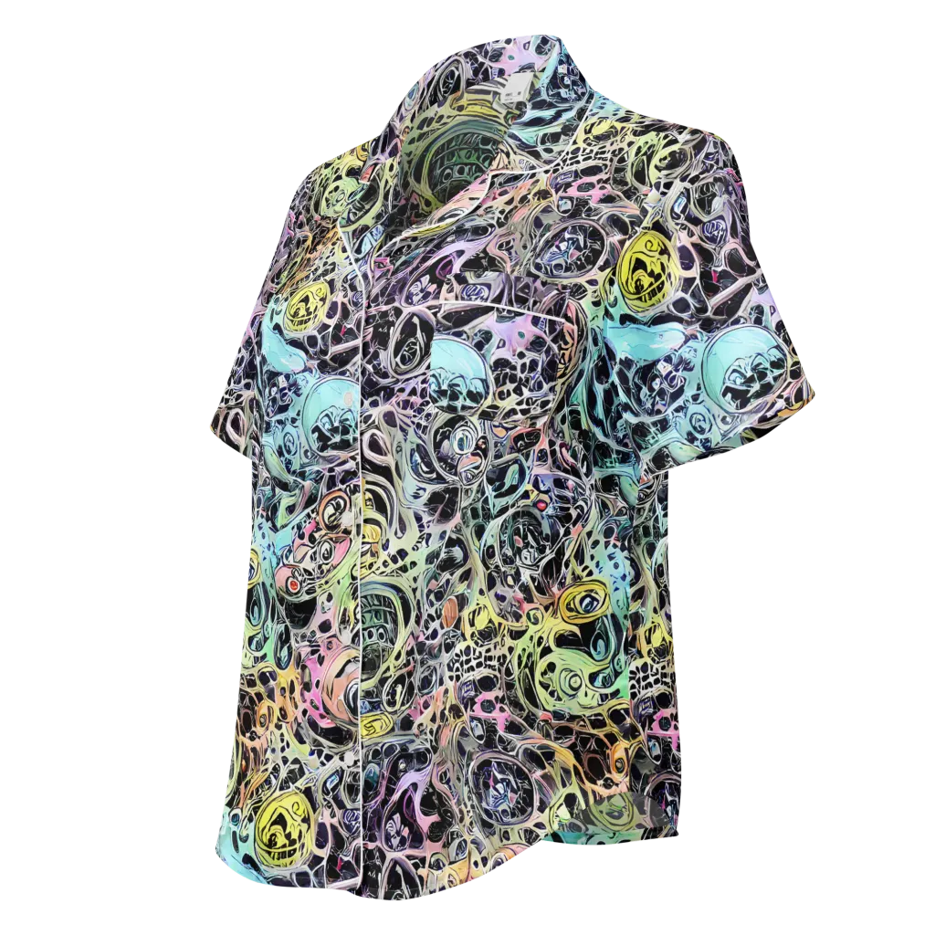 Prism Anarchy on Women's Short Sleeve Pajama Top — Left Front