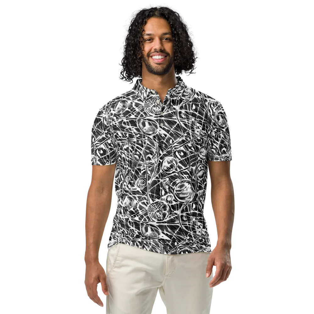 Wildline Garden on Men's Slim Fit Polo Shirt — Front