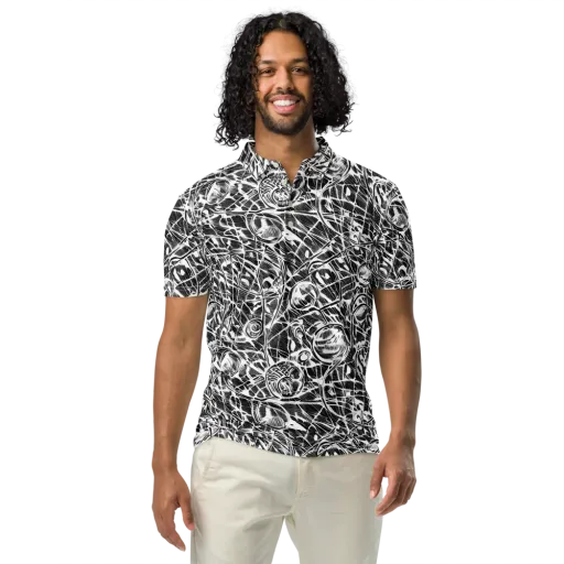 Wildline Garden on a Men's Slim Fit Polo Shirt