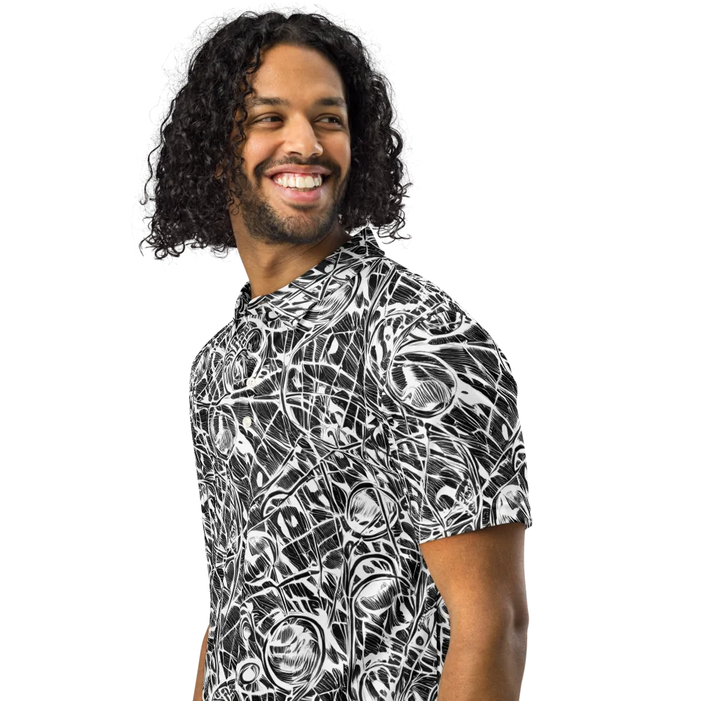 Wildline Garden on Men's Slim Fit Polo Shirt — Left Front