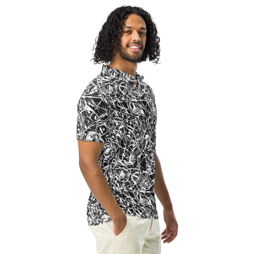 Wildline Garden on Men's Slim Fit Polo Shirt — Right Front