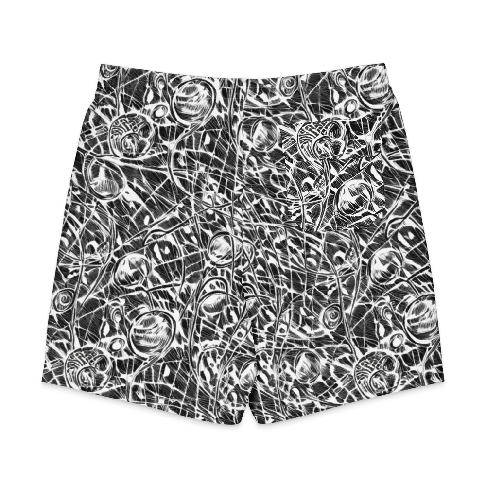 Wildline Garden on Men's Board Shorts — Back
