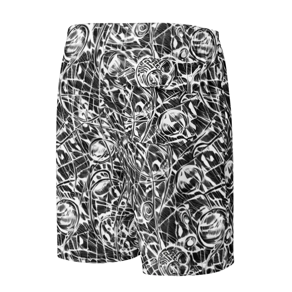 Wildline Garden on Men's Board Shorts — Back