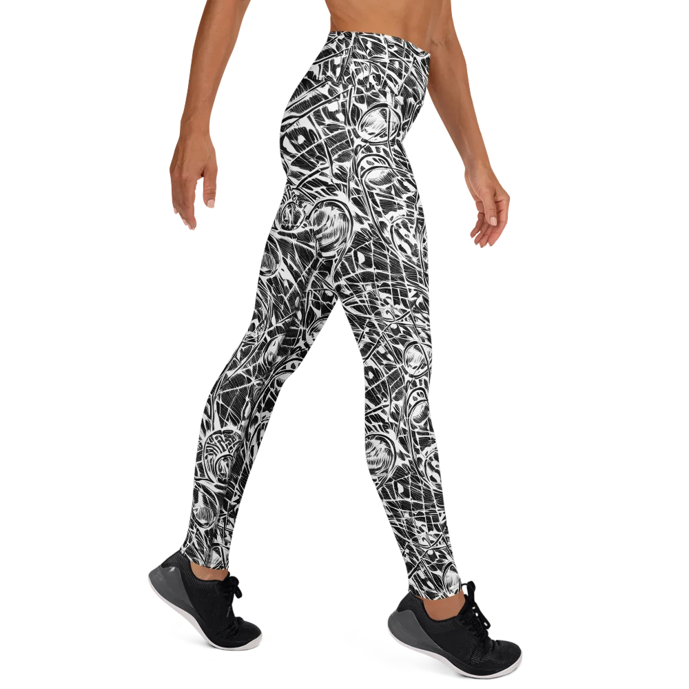 Wildline Garden on Yoga Leggings — Right