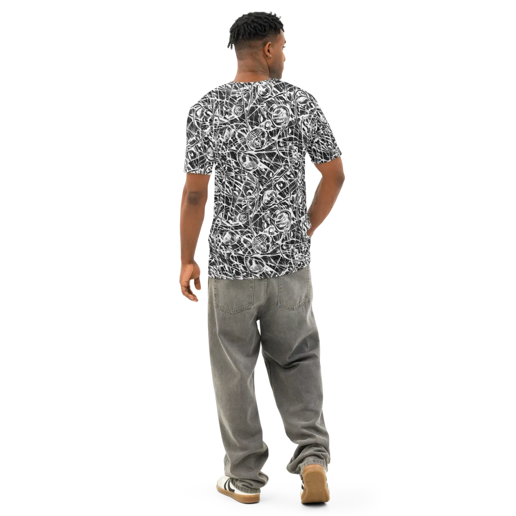 Wildline Garden on Men's Cotton Crew Neck T-Shirt — Back
