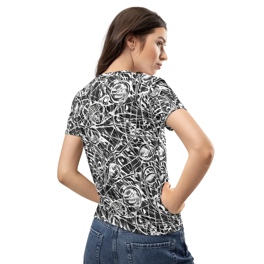 Wildline Garden on Women's Crew Neck T-Shirt — Back