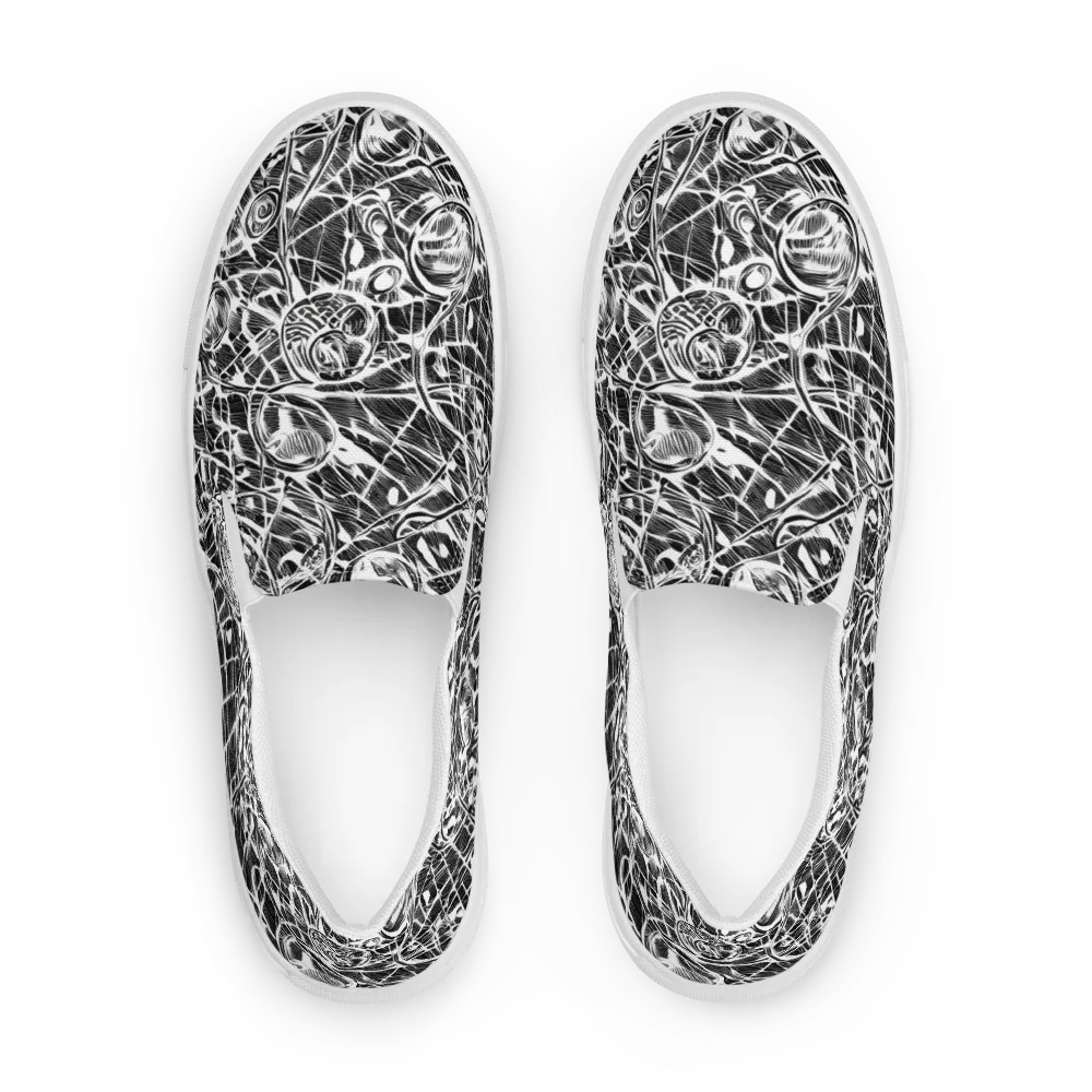 Wildline Garden on Men's Slip-On Canvas Shoes — Front