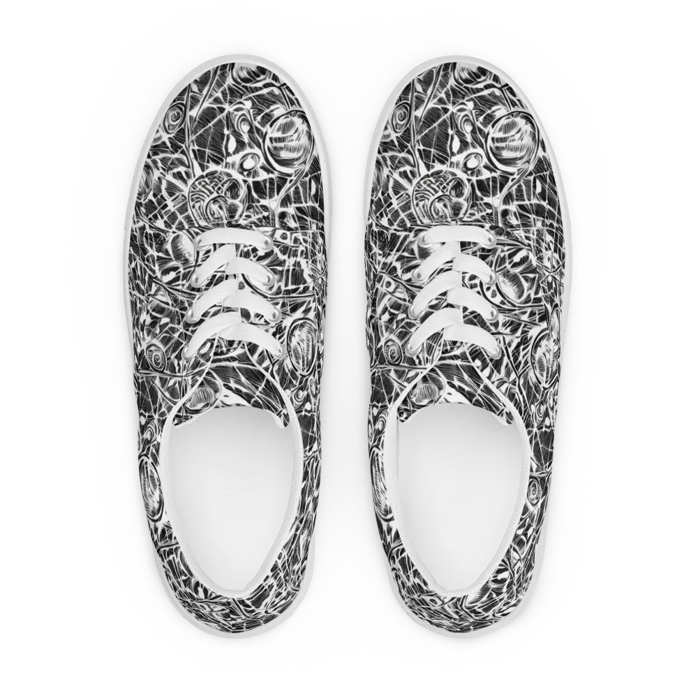 Wildline Garden on Men's Lace-Up Canvas Shoes — Front