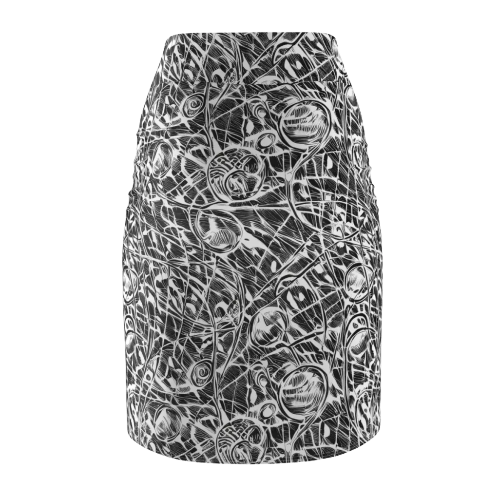 Wildline Garden on Pencil Skirt — Back