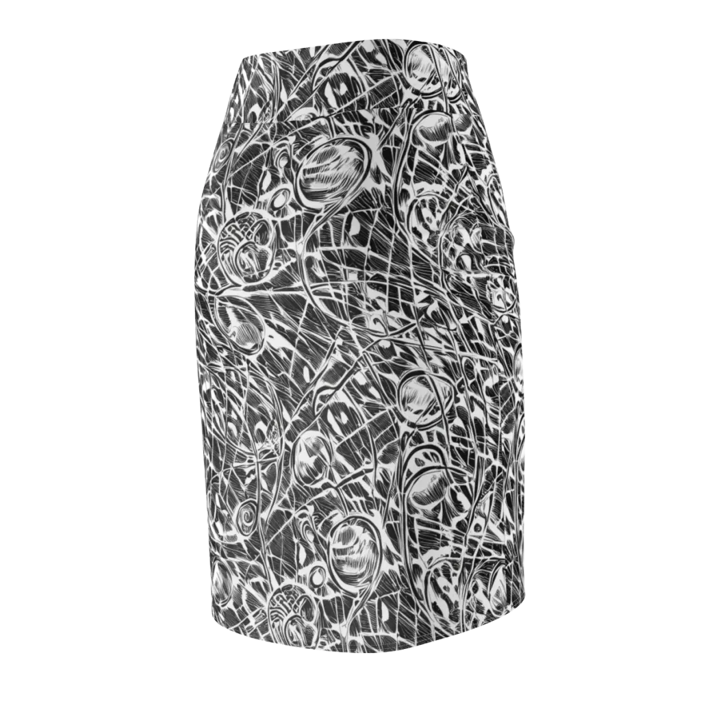 Wildline Garden on Pencil Skirt — Back Side