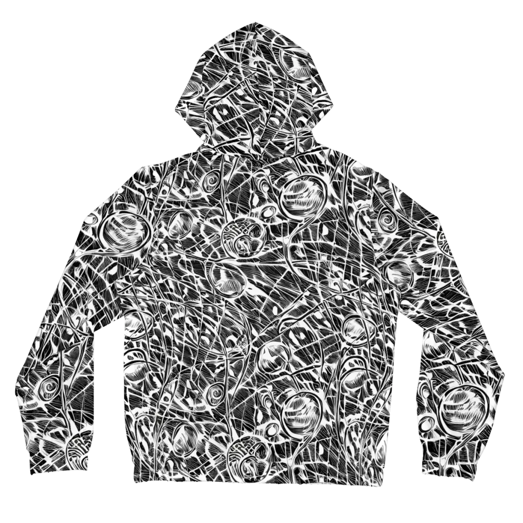 Wildline Garden on Women's Full-Zip Hoodie — Back