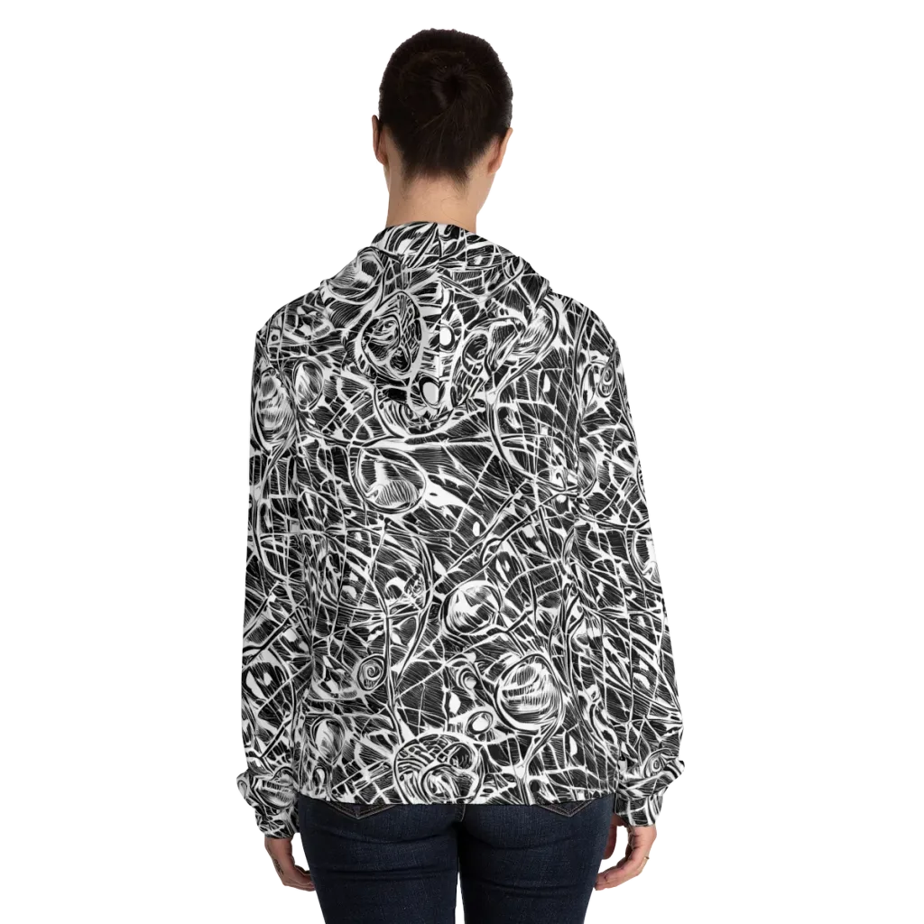 Wildline Garden on Women's Full-Zip Hoodie — Back On Person