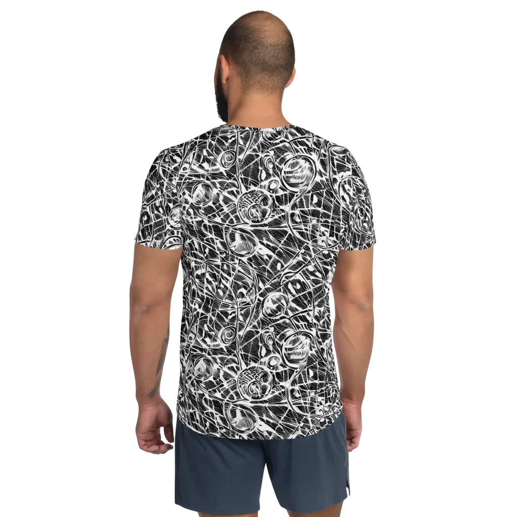 Wildline Garden on Men's Athletic T-Shirt — Back