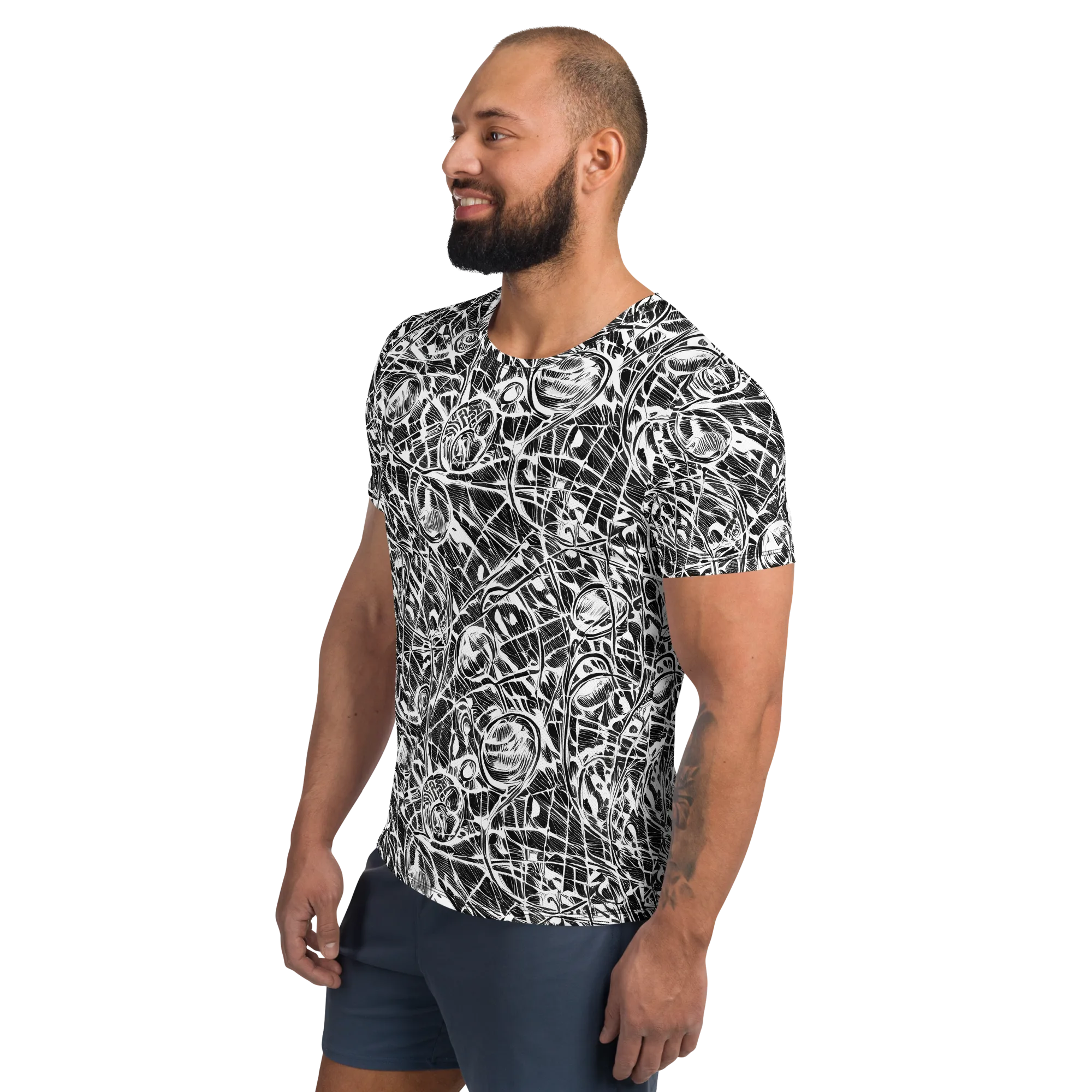 Wildline Garden on Men's Athletic T-Shirt — Left
