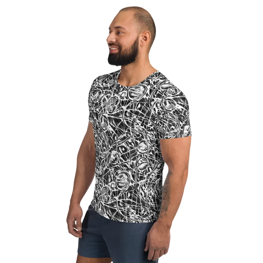 Wildline Garden on Men's Athletic T-Shirt — Left