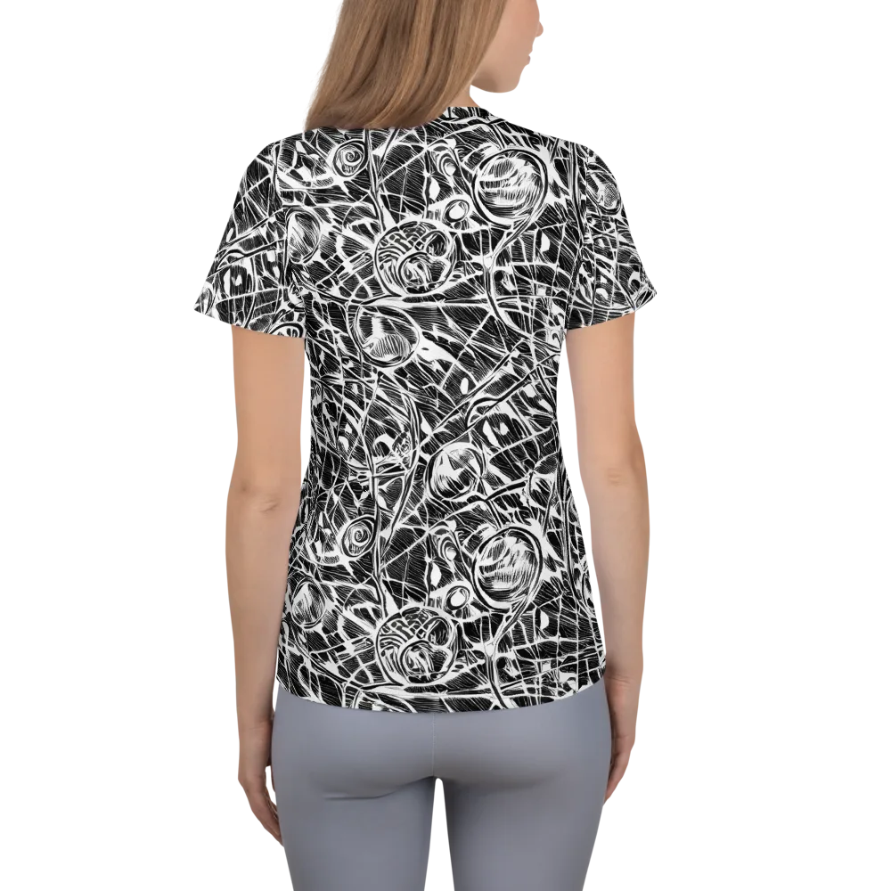 Wildline Garden on Women's Athletic T-Shirt — Back
