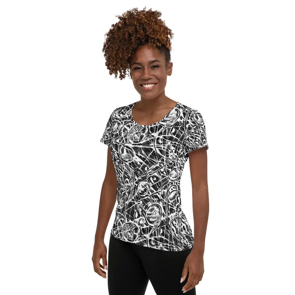 Wildline Garden on Women's Athletic T-Shirt — Left
